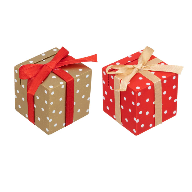 Decor de Craciun cu tematica cadou, 2 buc.