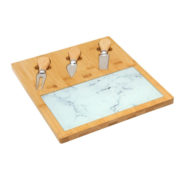 Farfurie de servire branza cu cutite, 5 bucati, 30x28 cm