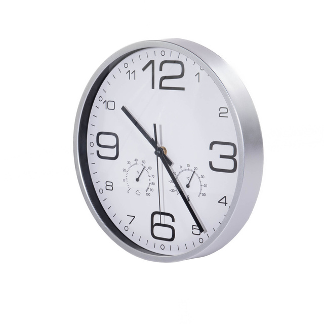 Ceas de perete cu functie de statie meteo, Ø 30,5 cm