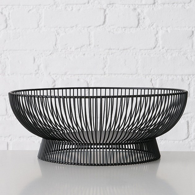 Fructiera metalica, Balu, 2 buc, negru