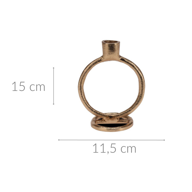 Sfeșnic decorativ, auriu, aluminiu