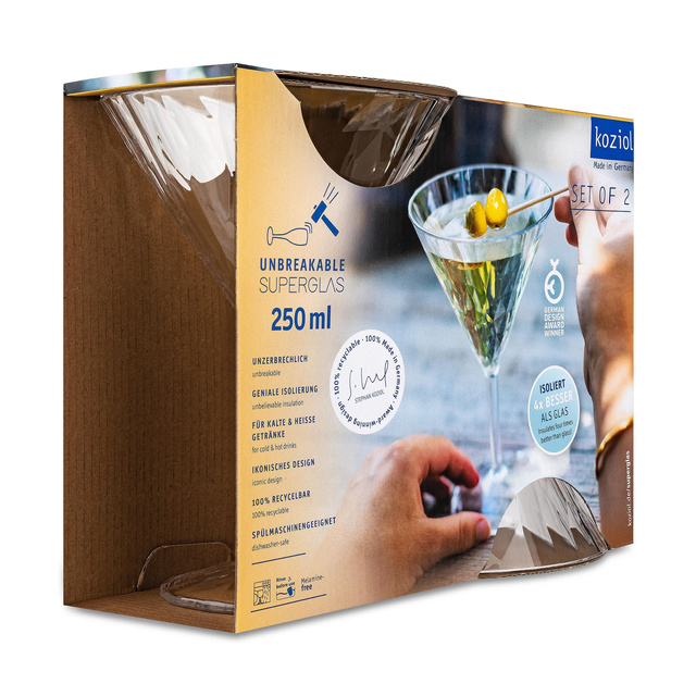 Pahare Martini CLUB Nr. 12, 2 x 250 ml, KOZIOL