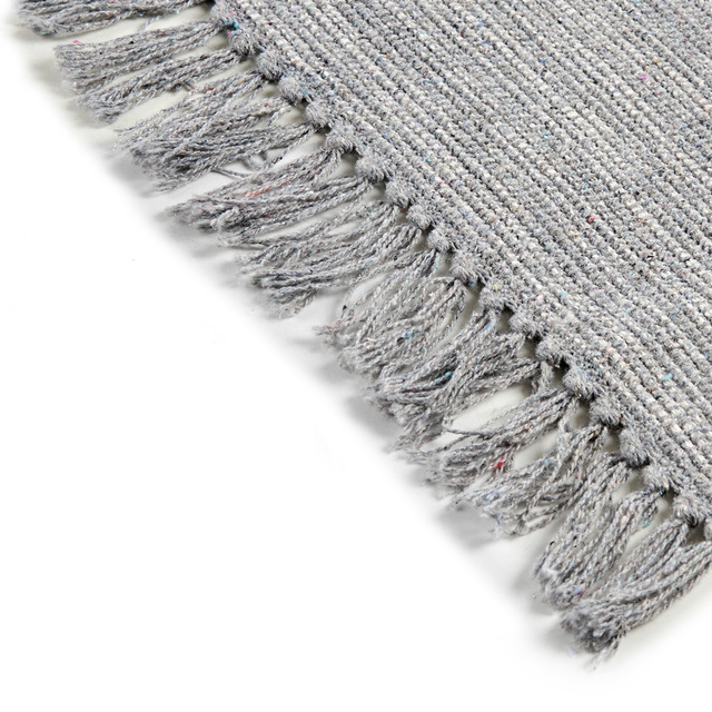 Covor cu ciucuri din bumbac natural, 80 x 120 cm