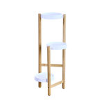 Stand pentru flori din bambus cu suporturi din plastic