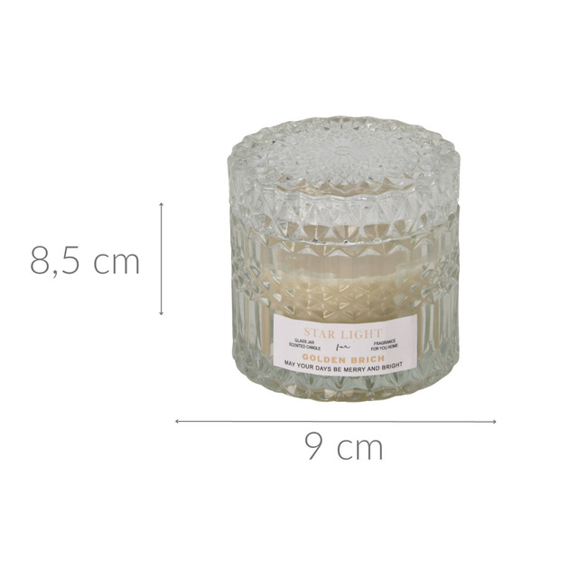 Lumanare parfumata eleganta din sticla, 9 cm