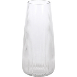 Vaza pentru flori din sticla, sticla cu model, 21 cm