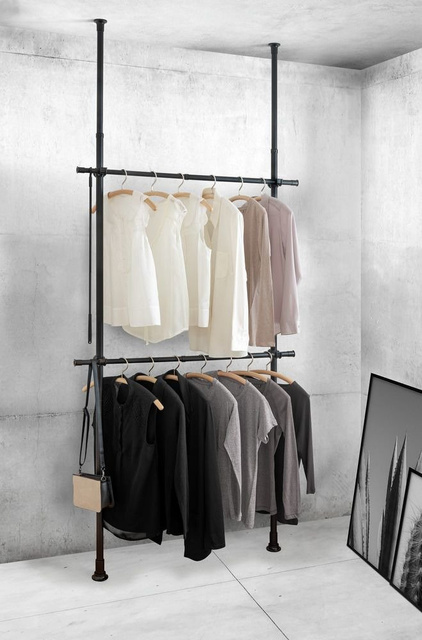 Sistem telescopic de garderobă, HERKULES BASIC, negru, WENKO