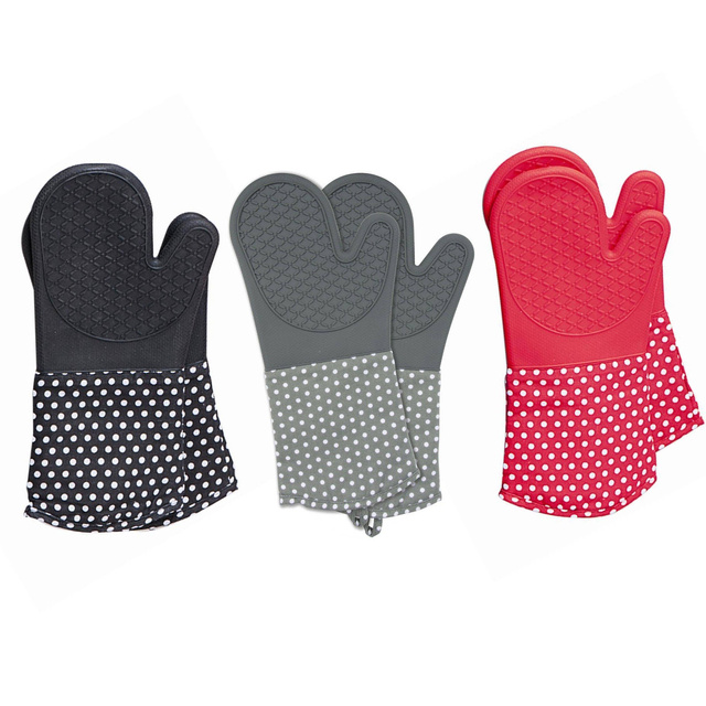 Mănuși de cuptor din silicon - 2 bucăți în set, accesorii de copt