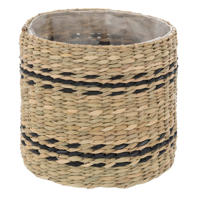 Set ghivece de flori din paie tesute, 2 buc.