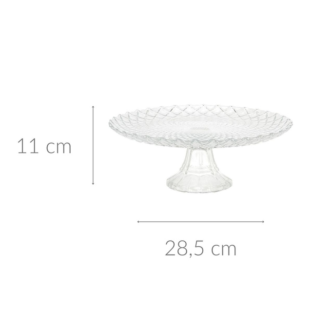Farfurie de tort, sticla, Ø 28,5 cm