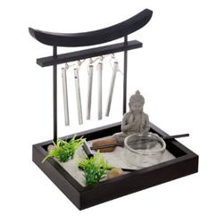 Decorat cu o figură de Buddha și clopoței ZEN GARDEN, 15 x 12 x 16,5 cm