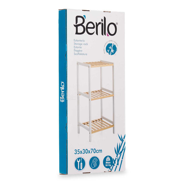 Raft îngust din bambus SQUARE, 35 x 30 x 70 cm