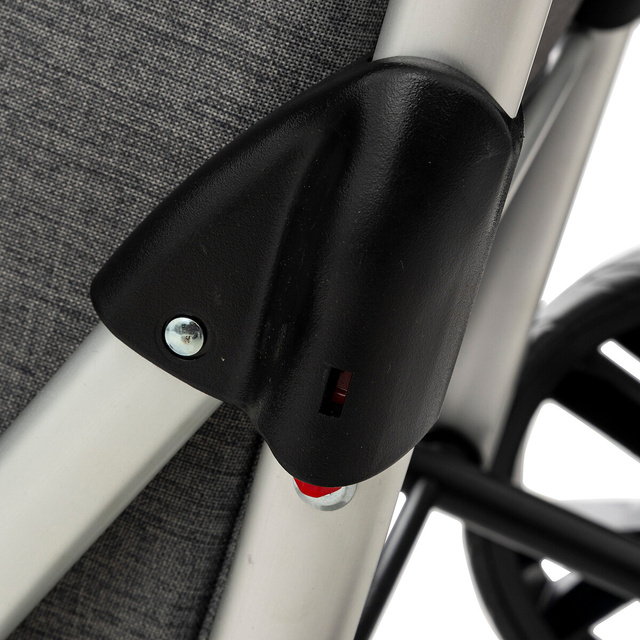 Carucior de cumparaturi pe roti stabile, gri, 46 l