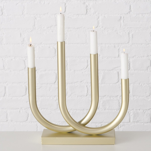 Suport lumanare auriu Tonis.metal, 33 x 34 cm