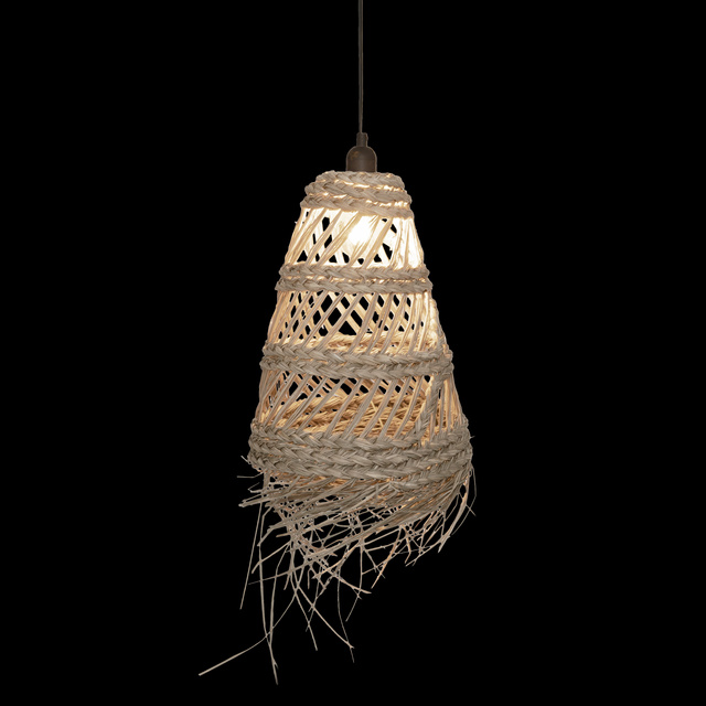 Lustra boho din paie LAHYS, Ø 28 cm