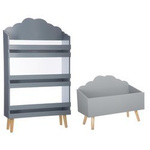 Cutie pentru jucarii, Gri, 58 x 18 x 100 cm