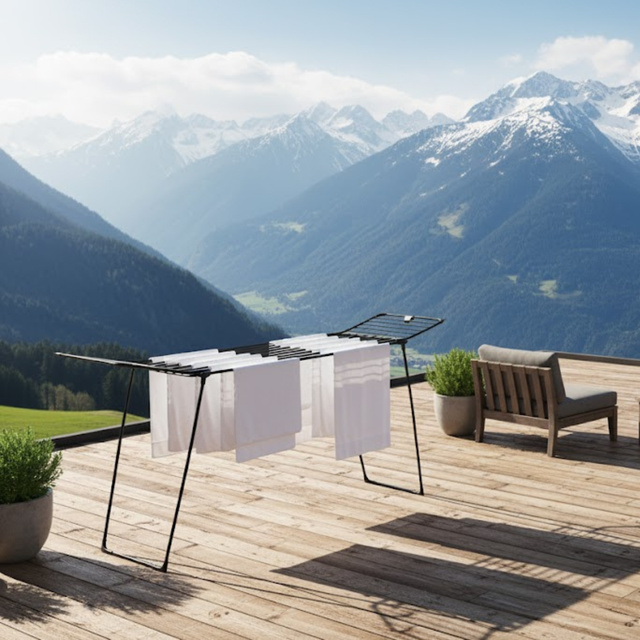 Uscător telescopic pentru rufe cu brațe extensibile, 200-260 cm, SVARTO