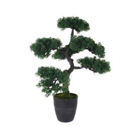 Copacul Bonsai artificial în ghiveci, 32 x 32 x 50 cm, model 3