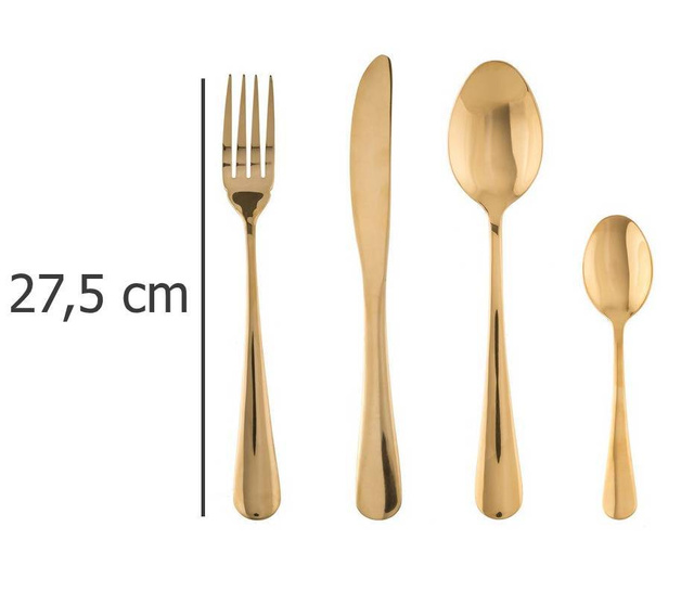 Set Tacâmuri, Inox, Auriu