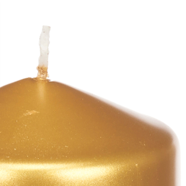 Lumânare cilindrică LUNAR aurie, Ø 7 cm