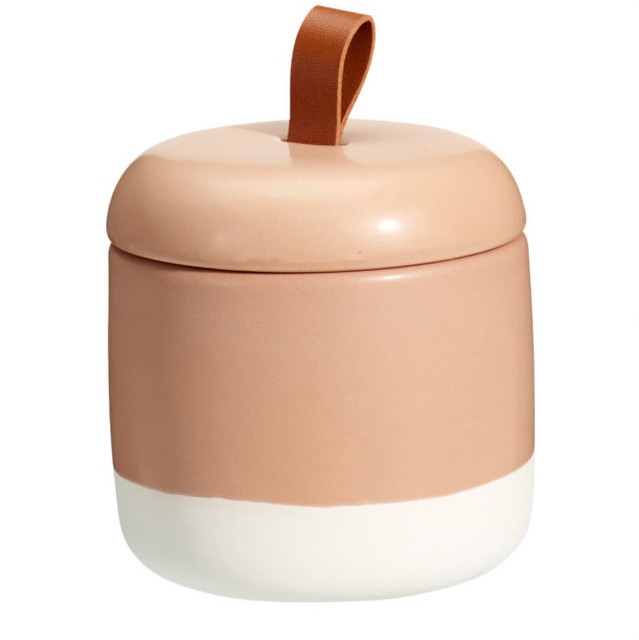 Recipient ceramic pentru dischete THE PASTELS, Ø 10 cm, roz.