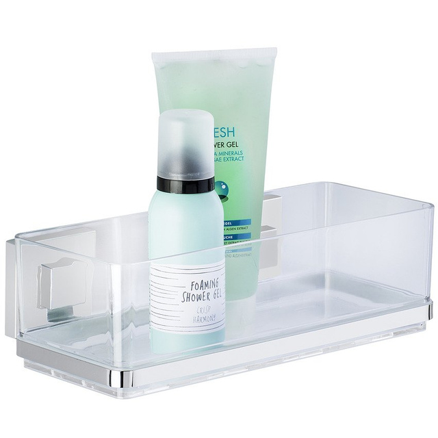 Raft baie QUADRO, Transparent, 24,5x14x8,5 cm, WENKO