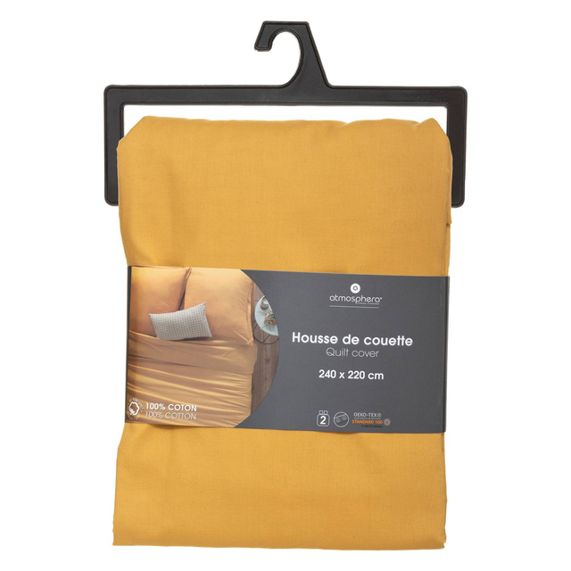 Husă pentru pilotă, 240 x 220 cm, bumbac, galben