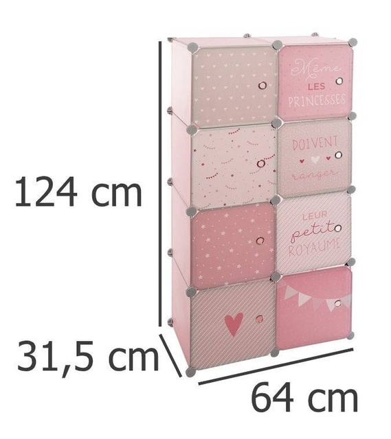 Dulap pentru camera copiilor, 64 x 31 x 124 cm