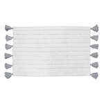 Covor de baie MINATIS, 100% bumbac, cu franjuri, 50 x 80 cm