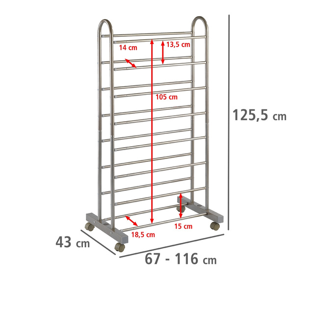 Raft telescopic pentru pantofi GIANT - dulap mobil, WENKO