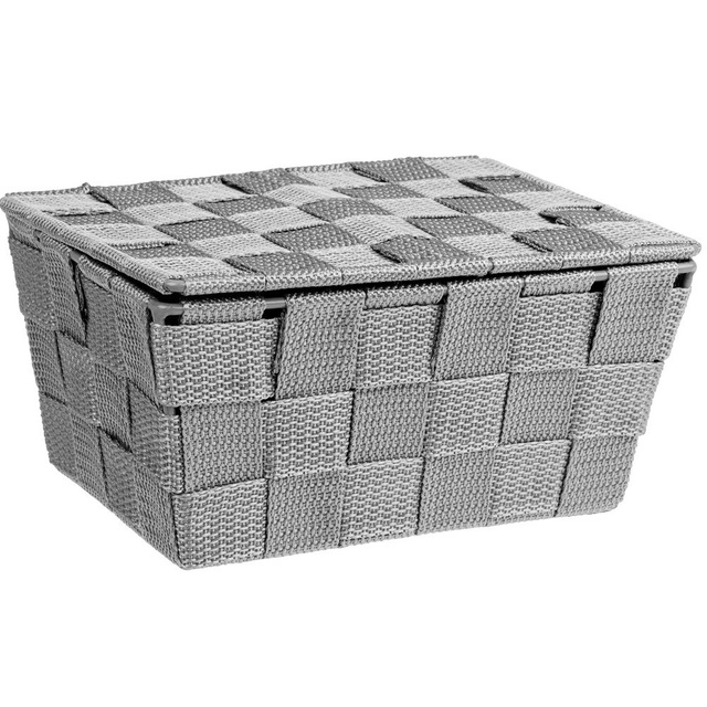 Organizer cu capac ADRIA, recipient pentru baie, WENKO, gri