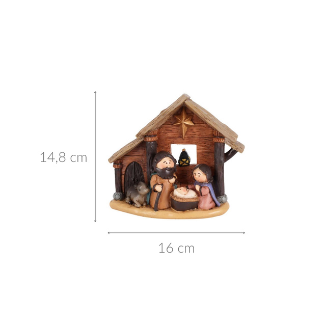 Scenă mică de Crăciun, 15 cm
