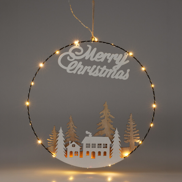 Decorațiune de Crăciun cu LED pentru suspendare, Ø 40 cm