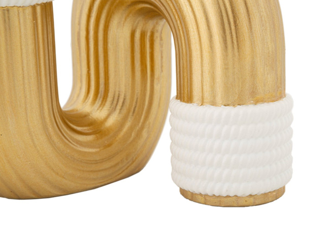 Vază în formă de undă din polirășină, înălțime 13 cm