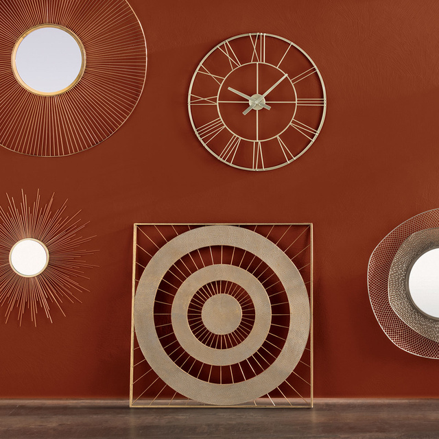 Ceas de perete metalic 3D rotund, Ø 70 cm