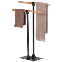 Suport pentru prosoape de baie FORLI, cu finisaj bambus, WENKO