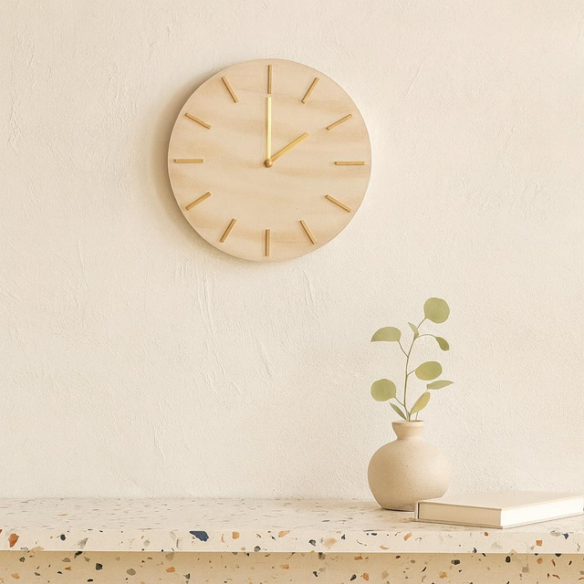 Ceas de perete minimalist SUM, model marmură, Ø 30 cm