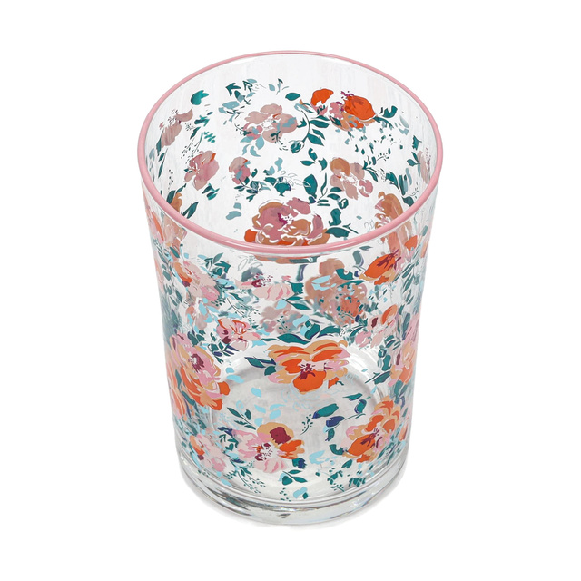 Pahar mare cu model floral, 510 ml