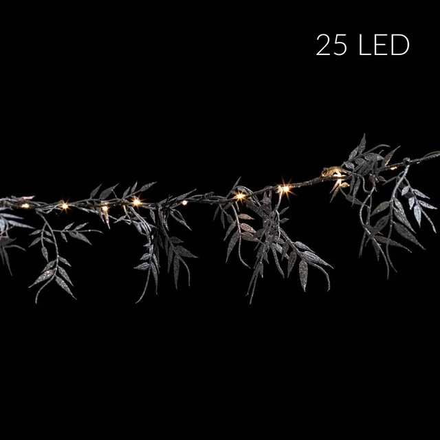 Ghirlanda de lumina interior cu motiv floral, 25 LED-uri