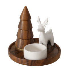 Candelabru cu brad și figură SKANDO, înălțime 12 cm