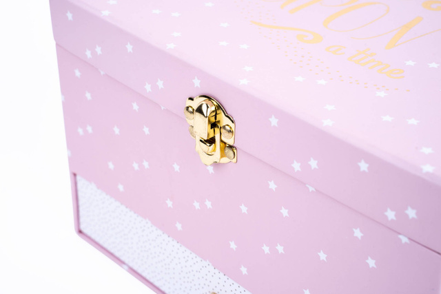 Cutie de bijuterii muzicala cu oglindă,Roz