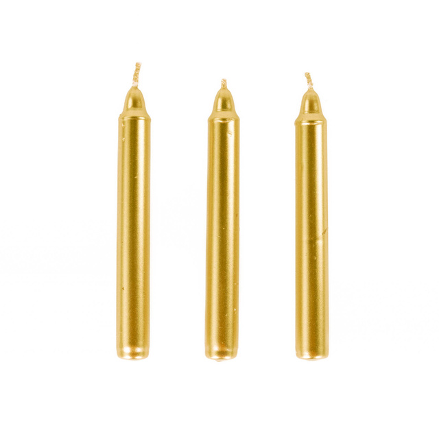 Candele metalice de masă din parafină, 10 cm