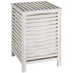 Cos de rufe, Wenko Norway, Lemn, 65 L, Alb