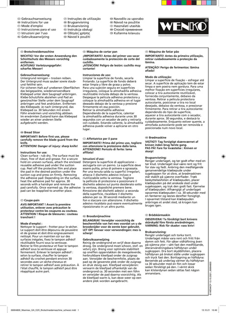 Taietor de paine cu manivela manuala