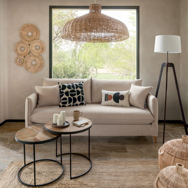 Set de masute de cafea Basile, blaturi din lemn