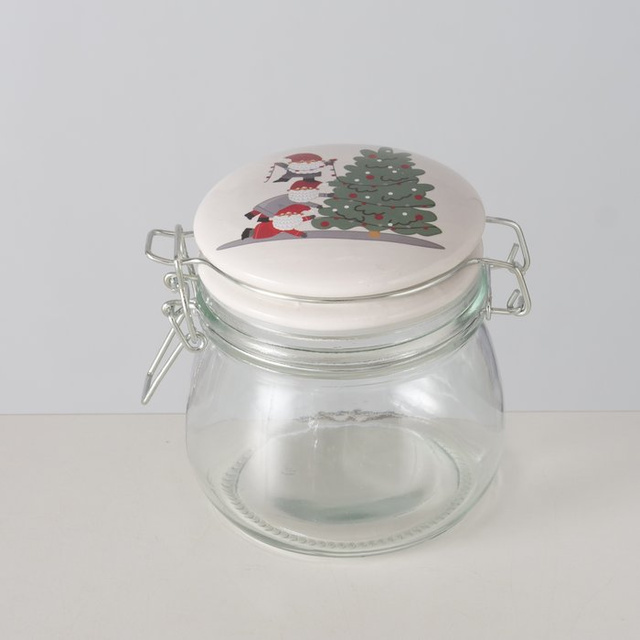 Borcan cu capac din porțelan MONTI, 450 ml