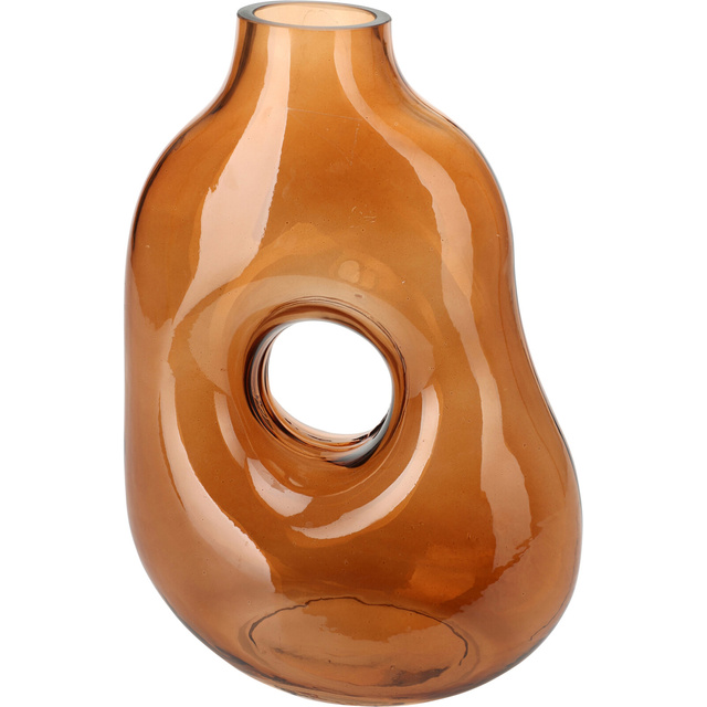 Vaza lacrima pentru plante uscate, sticla inchisa la culoare, 25 cm