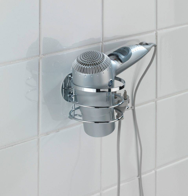 Suport pentru uscător de păr, Turbo-Loc - oțel inoxidabil, WENKO