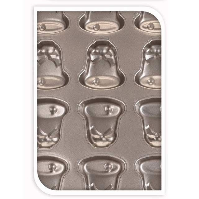 Tava de copt de Craciun, non-stick, in forma de clopotei, 35 x 26 cm