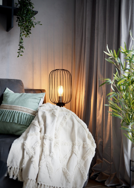 Cuvertura de pat cu model matlasat si ciucuri ATHENA, 125 x 150 cm